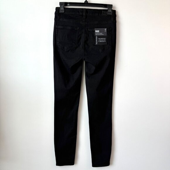 NWT PAIGE Hoxton High Rise Skinny Ankle Jeans Womens Size 25 Black Shadow Denim - Picture 5 of 10
